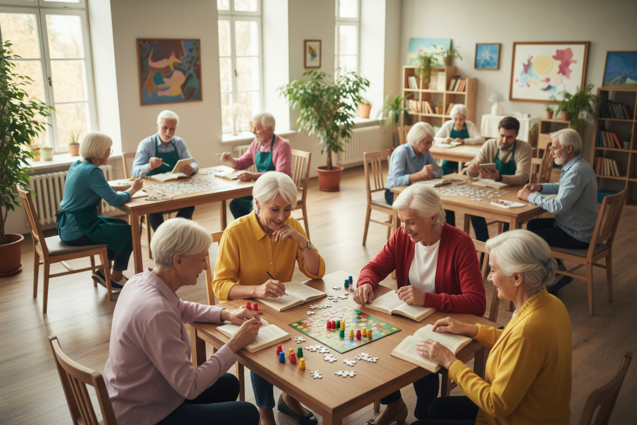 personas mayores en salud bienestar y estimuladas